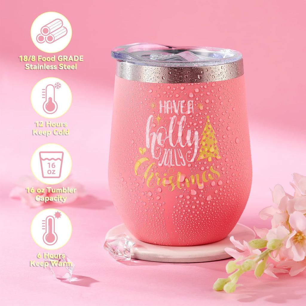 Pink Advent Calendar 2025 for Teen Girls, 24 Day Women Countdown Calendar with Pink Christmas Tumbler Self Care Christmas Suprise Gift for Mom Wife Sister